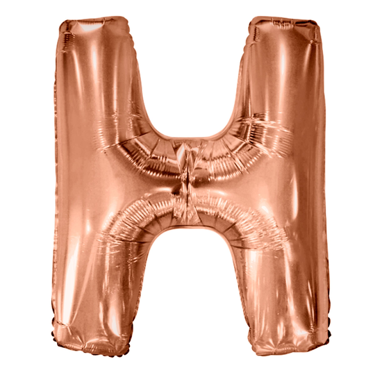 Kirjainilmapallo Ruusukulta Metallic - Kirjain H