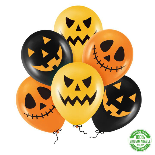 Ilmapallot - Halloween, Scary Pumpkin, 6kpl