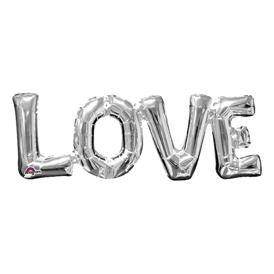 Kirjainilmapallo LOVE Hopea