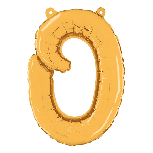 Kirjainilmapallo Script Kulta - Kirjain O