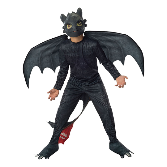 DT3 Toothless Night Fury Lasten Naamiaisasu - Medium