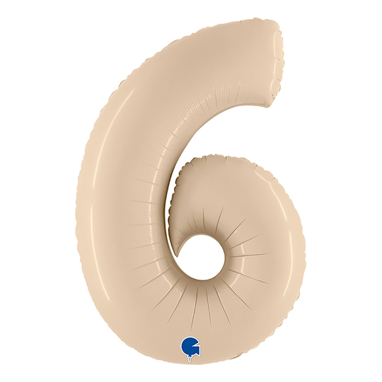 Numeroilmapallo Satin Cream - Numero 6