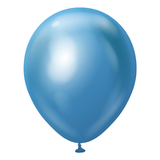 Lateksi-ilmapallot Professional Blue Chrome - 100-pakkaus