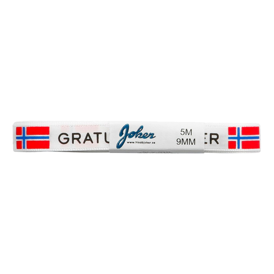 Silkkinauha Gratulerer Norjan Lippu