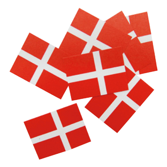 Konfettiliput Tanskan Lippu - 150-pakkaus