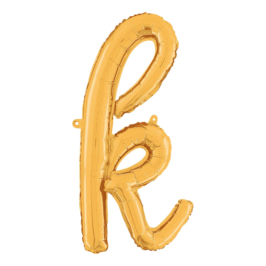 Kirjainilmapallo Script Kulta - Kirjain K