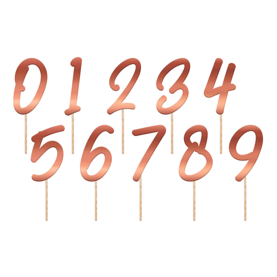 Kakkukoriste Numerot Lush Blush - 20-pakkaus