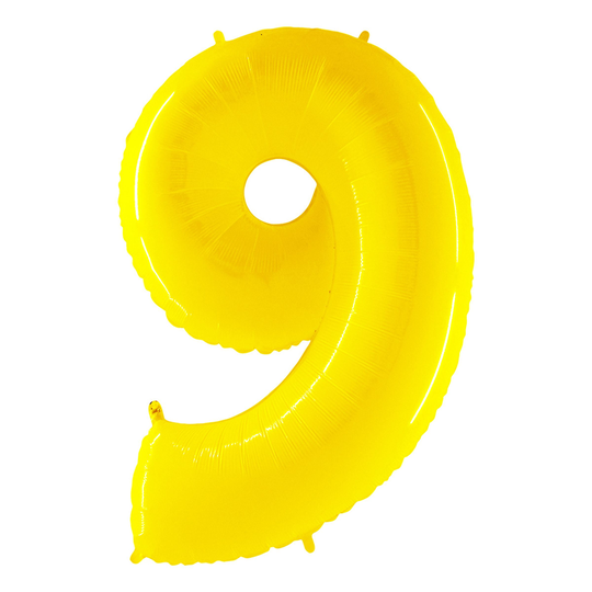 Numeroilmapallo Neon Keltainen - Numero 9
