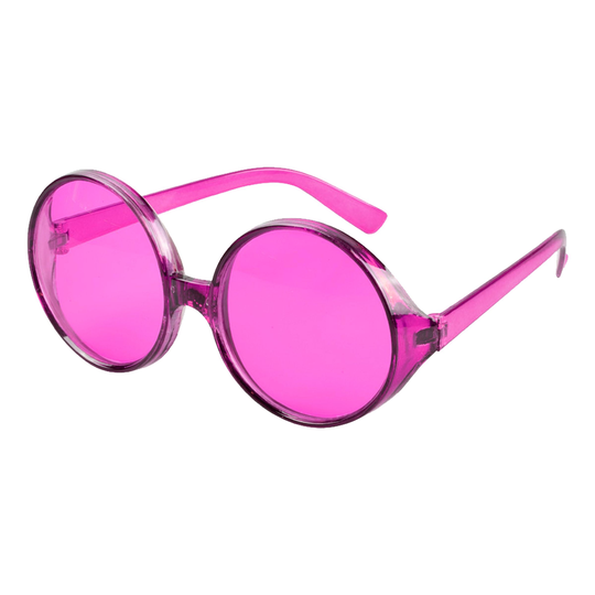 Silmälasit Läpinäkyvät Pyöreät - Neonpinkki
