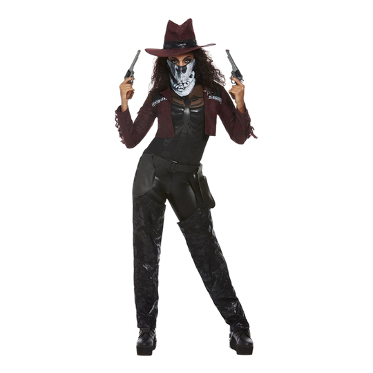 Dark Western Cowgirl Naamiaisasu - Medium
