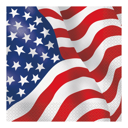 Lautasliinat USA Lippu - 16-pakkaus