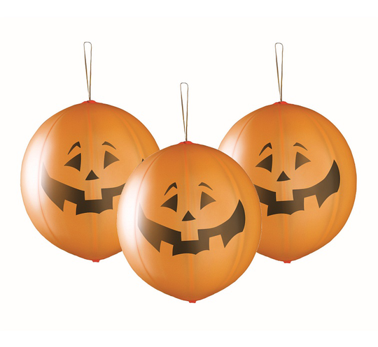 Ilmapallot Premium - Halloween kurpitsa kuminauhalla, 45cm, 3kpl