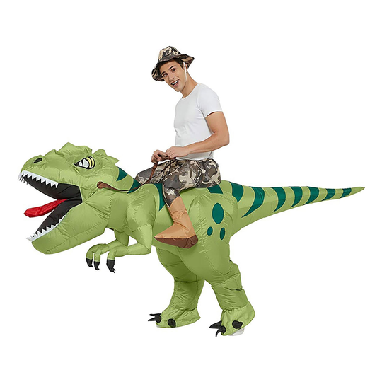 Puhallettava Ratsastettava T-Rex Naamiaisasu - One size