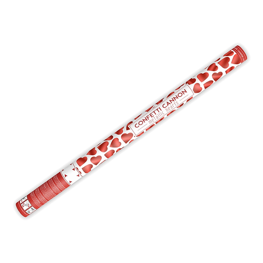 Konfettitykki Sydämet Punaiset - 80 cm
