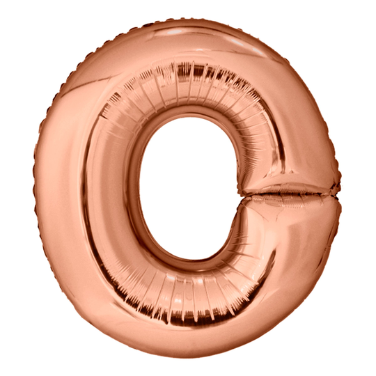 Kirjainilmapallo Ruusukulta Metallic - Kirjain O