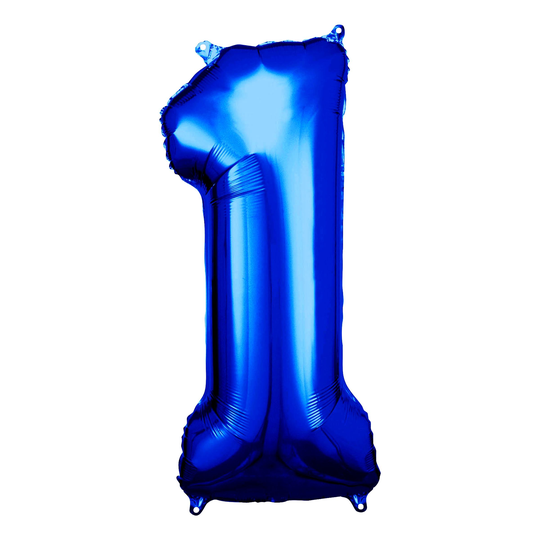 Numeroilmapallot Sininen Metallic - Numero 1