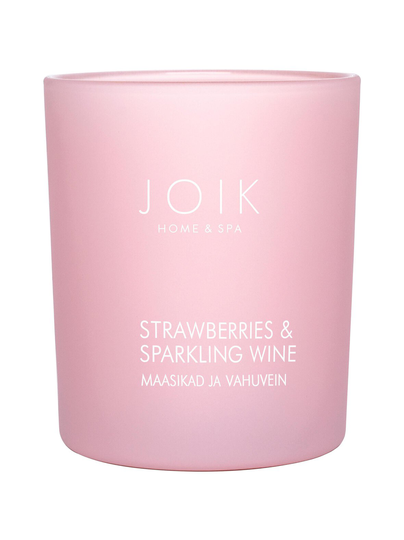 Rape seed wax candle sparkling wine and strawberry -tuoksukynttilä 150 g