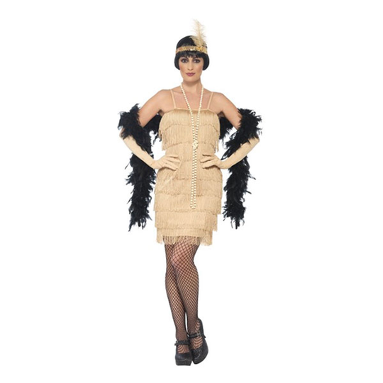 Flapper Kulta Lyhyt Naamiaisasu - Large