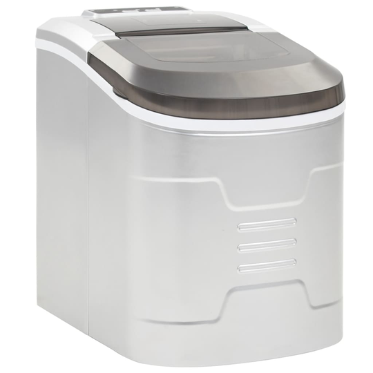 vidaXL Jääpalakone 2,4 l 15 kg/24 t hopea