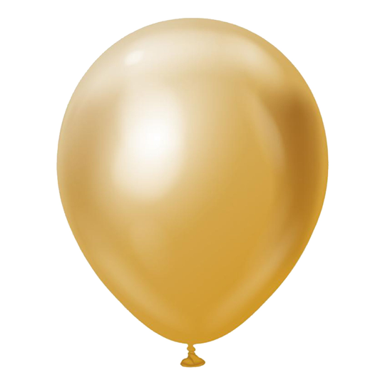 Lateksi-ilmapallot Professional Suuret Gold Chrome - 25-pakkaus