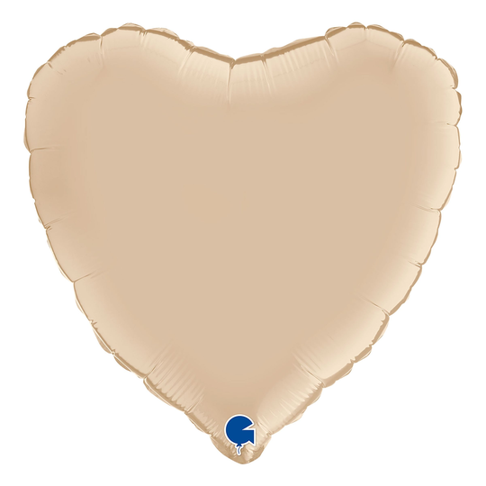 Folioilmapallo Sydän Satin Cream