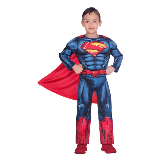Superman Klassinen Lasten Naamiaisasu - X-Large