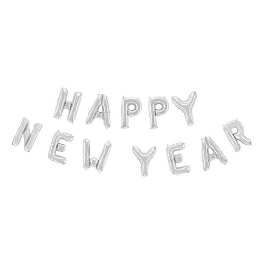 Ilmapalloviirinauha Happy New Year Hopea