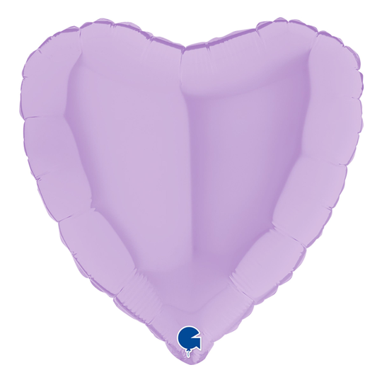 Folioilmapallo Sydän Pastelli-Violetti Matta - 46 cm