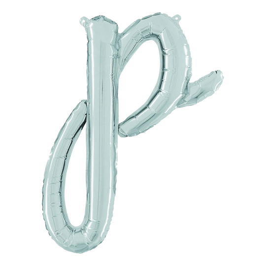Kirjainilmapallo Script Hopea - Kirjain P