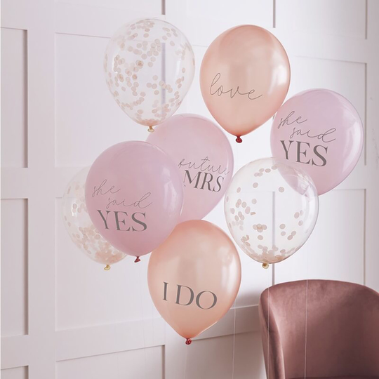 Lateksi-ilmapallot She Said Yes - 8-pakkaus