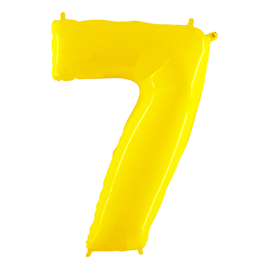 Numeroilmapallo Neon Keltainen - Numero 7