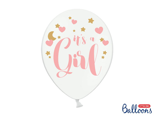 Ilmapallot - it´s a girl, 30cm, 6kpl