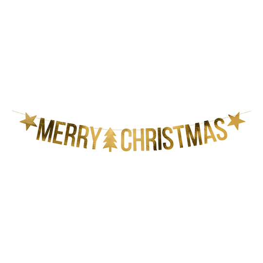 Viirinauha Merry Christmas DIY Kulta Metalli