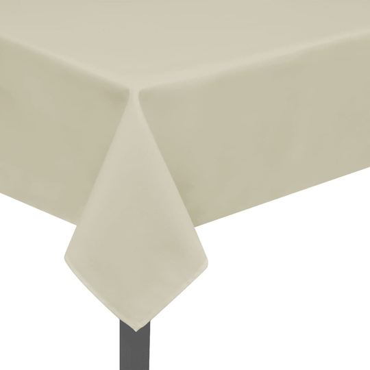 vidaXL Pöytäliinat 5 kpl Kerma 190x130 cm