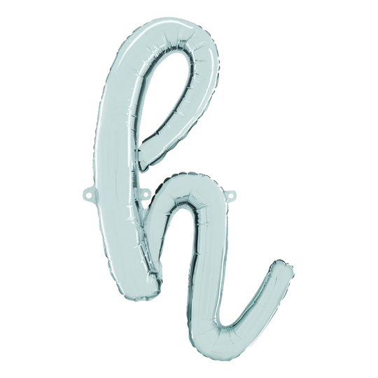Kirjainilmapallo Script Hopea - Kirjain H