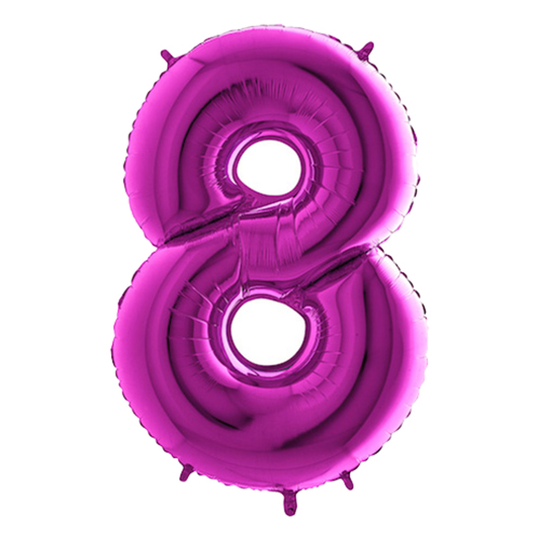 Numeroilmapallo Violetti Metallinen - Numero 8