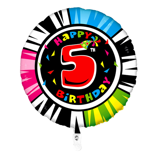Folioilmapallo Happy Birthday - Numero 5