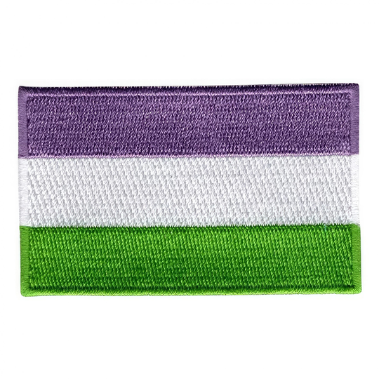 Kangasmerkki Lippu Pride Genderqueer - Keskikoko