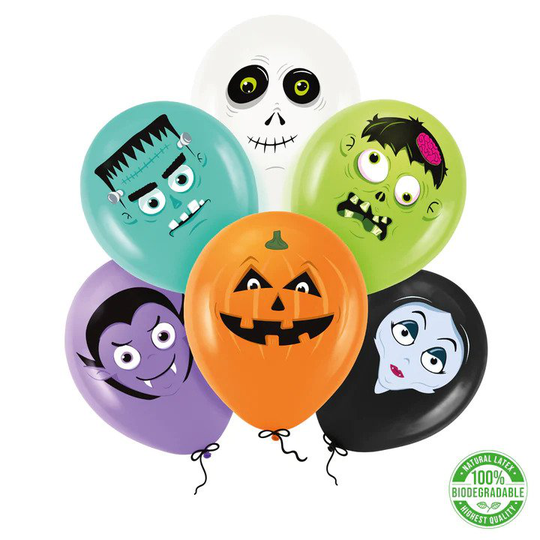 Ilmapallot - Halloween Monsters, 6kpl
