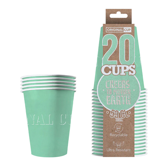 Party Cups Pahvia Vihreä Pastelli - 20-pakkaus