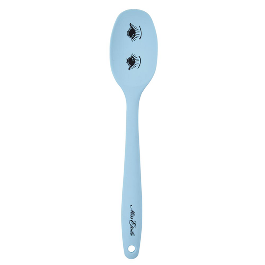 Vaaleanisinen silikonilusikka silmillä, 28 cm