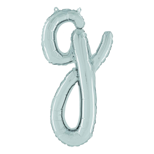 Kirjainilmapallo Script Hopea - Kirjain G