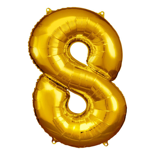 Numeroilmapallo Kulta Metallic - Numero 8