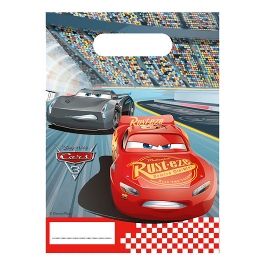 Lahjapussit Autot/Cars 3 - 6-pakkaus