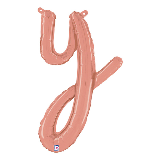 Kirjainilmapallot Script Punakulta - Kirjain Y