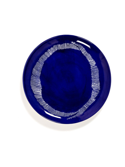Feast lapis lazuli swirl stripes -lautanen ⌀ 26,5 cm