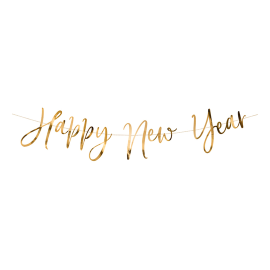 Viirinauha Happy New Year Kultainen Metalli