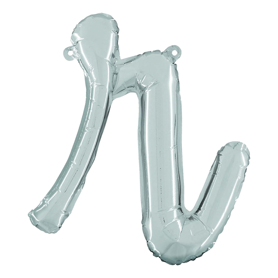 Kirjainilmapallo Script Hopea - Kirjain R
