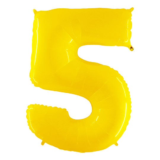 Numeroilmapallo Neon Keltainen - Numero 5