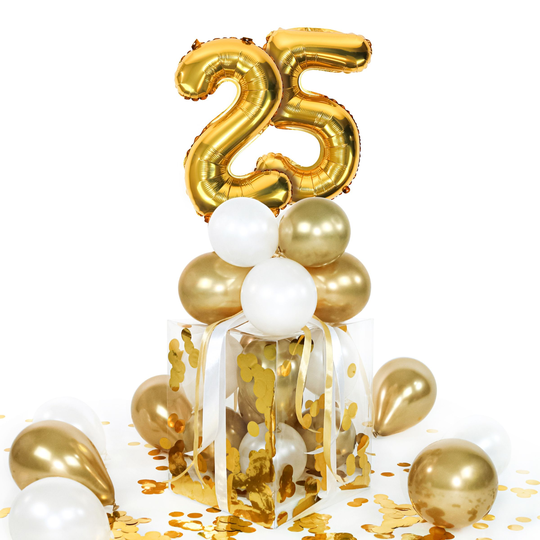 Ilmapallolaatikko Numerot Kulta 25